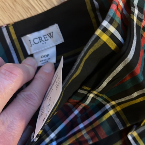J Crew New Stewardson Tartan Bow Skirt 00P - Picture 3 of 11